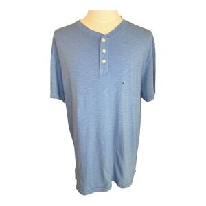 American Eagle Outfitters XL Blue Super Soft‎ Henley Standard Fit T-Shirt